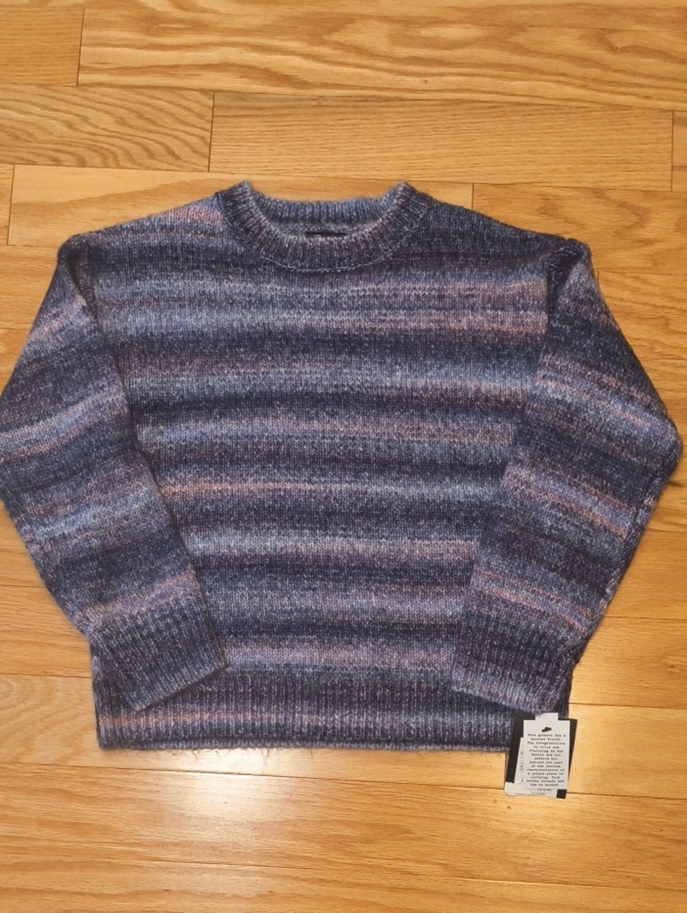 Art Class Crewneck Sweater Purples & Pinks Size M 7/8 NWT